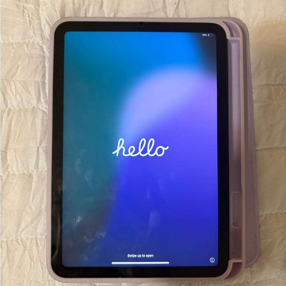 Apple iPad 6 Mini with Purple Cases